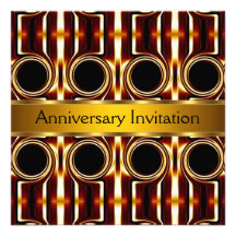 Rétro invitation d'anniversaire de mariage d'art d