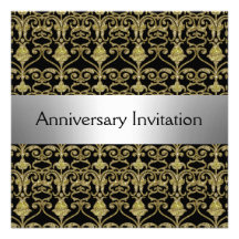 Rétro invitation d'anniversaire de mariage d'art d