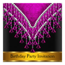 Rétro invitation de fête d'anniversaire d'art déco