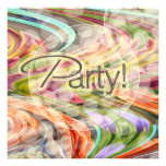Rétro invitation de fête de fête d'anniversaire