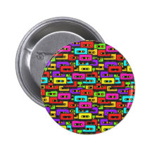 Retro-Kassetten-Design Badge Avec Épingle