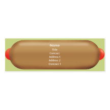 Retro Magere Hotdog - Visitekaart Sjablonen
