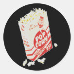 Rétro maïs éclaté vintage de salle de cinéma autocollant