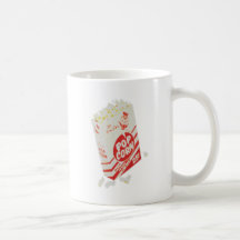 Rétro maïs éclaté vintage de salle de cinéma tasses