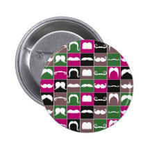 Rétro motif de moustache pin's avec agrafe