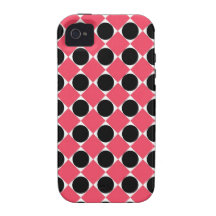 Rétro motif de rose rose de mod coques vibe iPhone 4