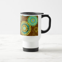 Rétro motif floral abstrait génial de mod tasses