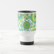 Rétro motif floral abstrait génial de mod tasses
