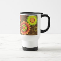 Rétro motif floral abstrait génial de mod tasses