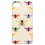 Rétro motif multi de bourdons d'abeilles d'arc-en- coque Case-Mate iPhone 5
