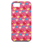 Rétro motif multi de coeurs de bulle de rose d'arc coques iPhone 5 Case-Mate