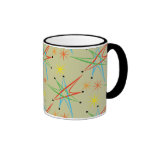 Rétro motif multicolore atomique de Starburst Tasse