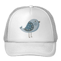 Rétro oiseau bleu casquette de camionneur