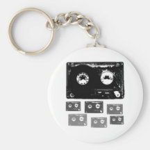 Retro Ontwerp van de Muziek! Sleutelhanger