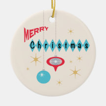 Rétro ornement de salutation de Noël