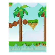 Rétro ou classique jeu de plate-forme cartes postales