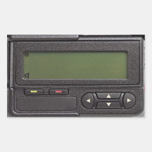 Retro Pager Rechthoekige Stickers