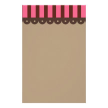 Rétro papeterie de chocolat papier à lettre personnalisé