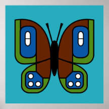 rétro papillon 03 posters