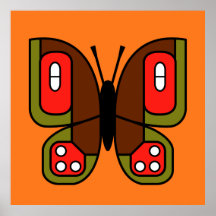 rétro papillon 04 affiches