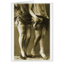 Rétro photo vintage de femmes elle a des jambes cartes de vœux