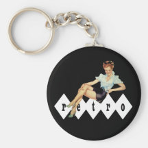 Rétro Pin Porte-clef