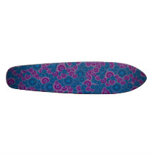 Rétro planche à roulettes bleue et pourpre géniale