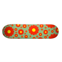 Rétro planche à roulettes de marguerites