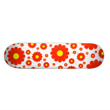 Rétro planche à roulettes de marguerites