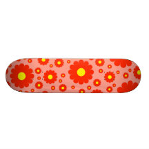 Rétro planche à roulettes de marguerites