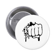 Rétro poing badge avec épingle