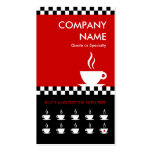 retro ponskaart van koffiecontroleurs visitekaartje