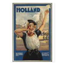 Retro Print van de vintage van de Reis Advertentie Wens Kaart