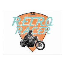 Retro raceauto wenskaart