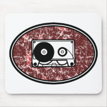 Retro Rood van de Band van de Cassette Muismatten