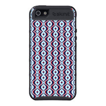Retro Rood, Wit, & Blauw iPhone 5 Case