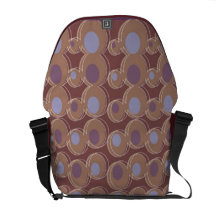 Rétro sac messenger pourpre à bulle besaces