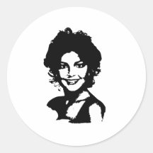 Retro Sarah Palin Ronde Stickers