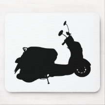 Rétro silhouette Mousepad de scooter Tapis De Souris