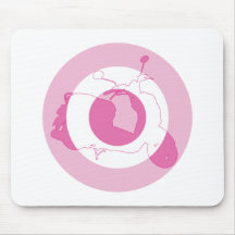 Rétro silhouette Mousepad de scooter Tapis De Souris
