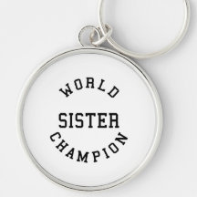Rétro soeur fraîche de champion du monde de cadeau porte-clés