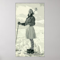 RÉTRO SPORT DE FILLE DE SKI
