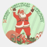 Retro Stickers van Kerstmis van de Kerstman
