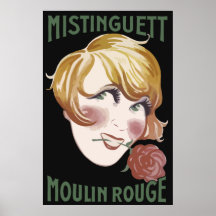 Rétro style français Mistinguett des années 1920 Posters