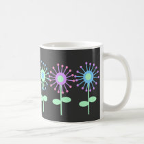 Rétro tasse de fleurs tasses