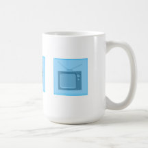 Retro TV - slechte ontvangst Koffie Beker