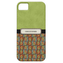 Rétro vert masculin étui iPhone 5