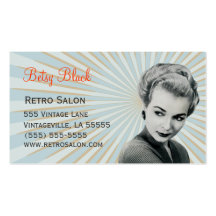 Retro Vintage Visitekaartje van de Herenkapper van
