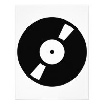 retro vinylverslag persoonlijke uitnodigingen