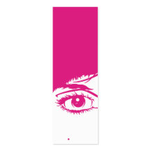 Rétro visage de filles en signet de silhouette cartes de visite professionnelles